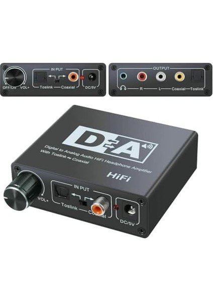 To Analog Dac Çevirici Dönüştürücü Ses Optik Adaptörü