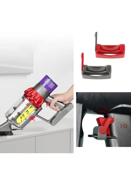 Dyson Şarjlı Süpürgeleri V8 ile Uyumlu Tetik Kilidi - 2 Adet