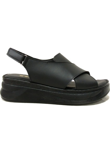 Siyah Cırtlı Anatomik Comfort Sandalet fiyatları