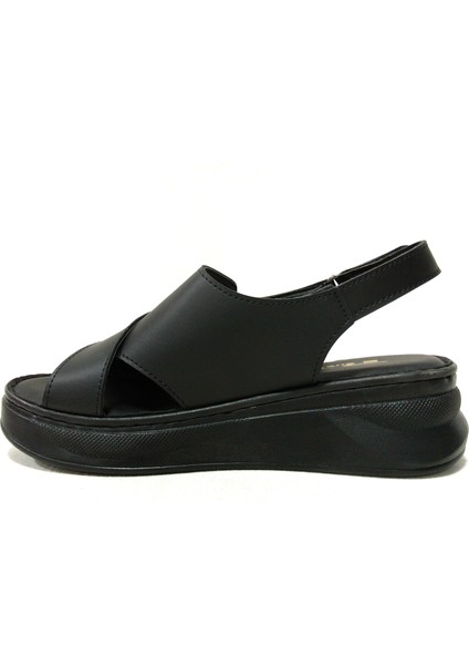 Siyah Cırtlı Anatomik Comfort Sandalet modelleri