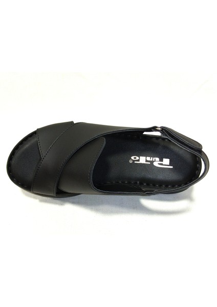 Siyah Cırtlı Anatomik Comfort Sandalet fırsatları