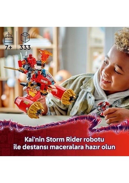 Kai Nin Robot Fırtına Aracı 71830-7 Yaş ve Üzeri Çocuklar Için Yaratıcı Oyuncak Yapım Seti, Doğum Günü Hediyesi (333 Parça) fiyatları
