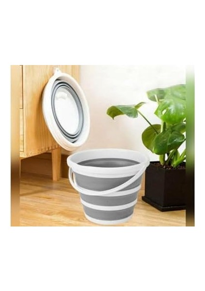 Katlanabilir Yer Kaplamayan Temizlik Kovası 13 Litre, Banyo, Mutfak ve Temizlik Için Katlanabilir Kova, Akordiyon Kova