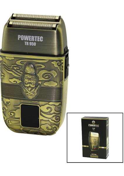 Günlük Sıfır Sakal - Gold Komple Metal Sakal Traş Makinesi USB Şarjlı - LED Şarj Göstergeli TR-950