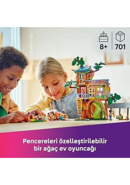 Friends Arkadaşlık Ağaç Ev Buluşma Yeri 42652-8 Yaş ve Üzeri Kız ve Erkek Çocukları Için Mini Bebek Içeren Yaratıcı Oyuncak Yapım Seti, Doğum Günü Hediyesi (701 Parça)