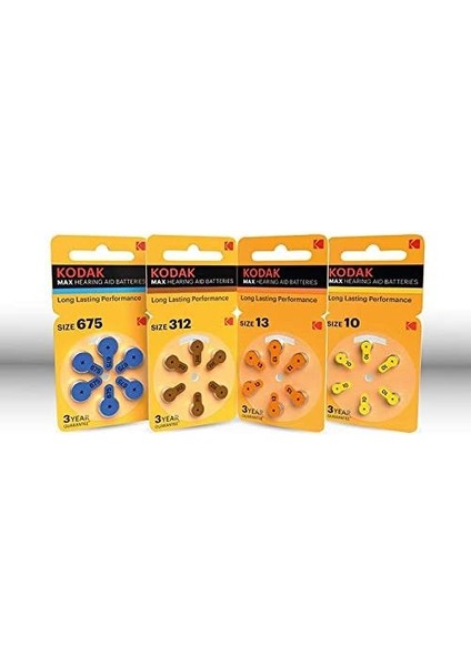 6 Adet P675 Işitme Cihazı Pili