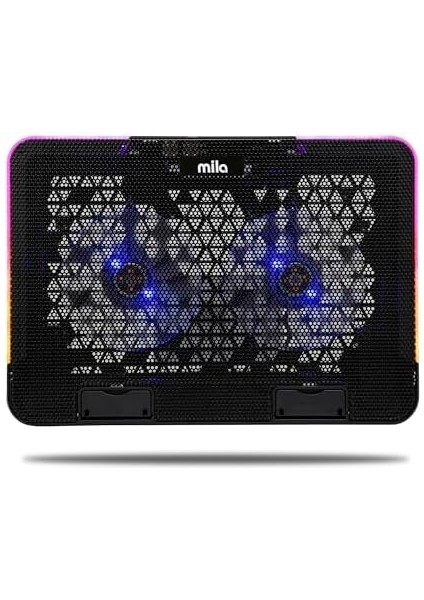 Mila Serisi M2 R-Type Rgb Işıklı, 2 Büyük Fan, Telefon Standı,2 USB Notebook Soğutucu Stand
