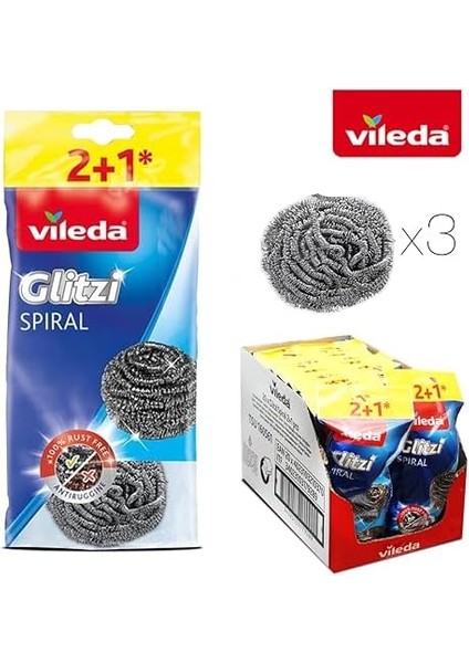 Glitzi Inox Çelik 3'lü Paket