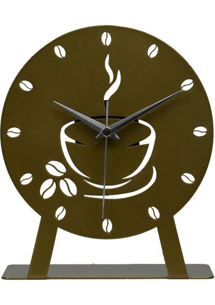 UltraNova Altın renk metal lazer kesim mekanizmalı sessiz masa saati, şık ve dayanıklı tasarım fiyatları