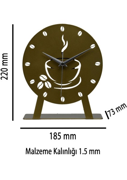 UltraNova Altın renk metal lazer kesim mekanizmalı sessiz masa saati, şık ve dayanıklı tasarım fırsatları