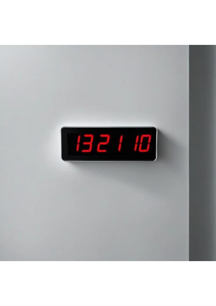 UltraNova Kırmızı Dijital Metal Duvar ve Masa Saati, 12x35 cm, Şık ve pratik zaman göstergesi modelleri