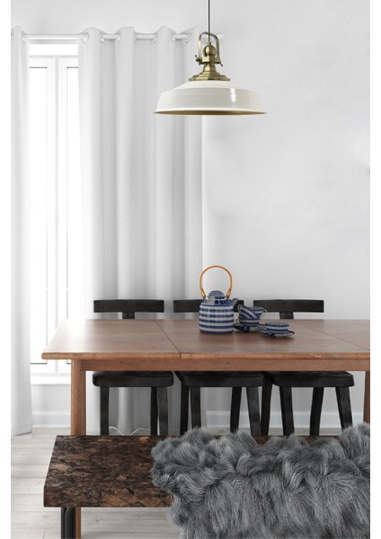 UltraNova Şık beyaz metal avize, retro tasarım, 41x28 cm, salon ve cafe kullanımı modelleri