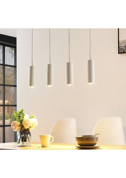 Mylıghts 4 Lü Beyaz Sıralı Masa Üstü Ledli Sarkıt Avize ( Ev Işyeri Yada Cafe)