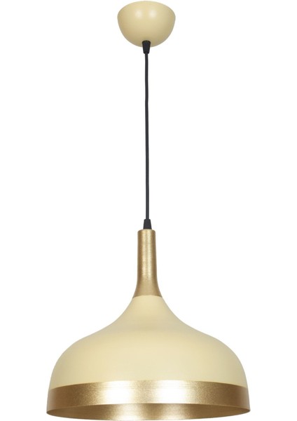 UltraNova Modern spor sarkıt avize, metal materyal, 50x30 cm, şık tasarım, altın ve krem renkli