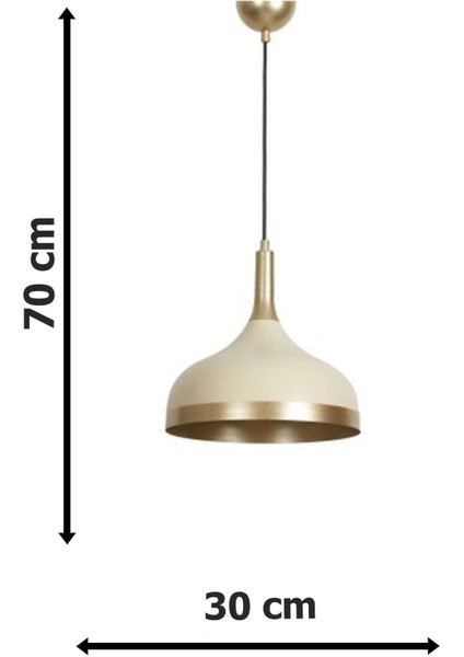 UltraNova Modern spor sarkıt avize, metal materyal, 50x30 cm, şık tasarım, altın ve krem renkli modelleri