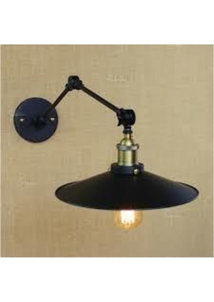 UltraNova Modern retro siyah metal aplik, 23cm, şık ve zarif tasarım.