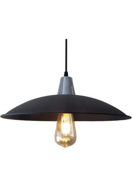 UltraNova Modern Siyah Metal Sarkıt Avize, 1 Ampüllü, Şık ve Zarif Tasarım