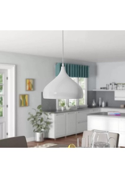 UltraNova Modern Siyah Metal Sarkıt Avize, Mutfak ve Oturma Alanları İçin Şık Aydınlatma