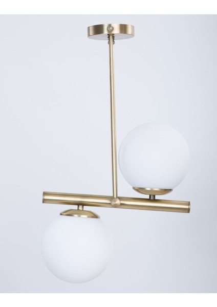 UltraNova Şık Eskitme Beyaz Camlı Ahşap Avize, 2'li, 30x60 cm modelleri