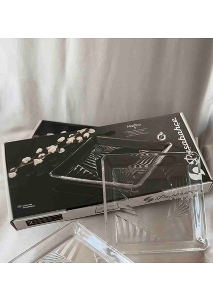 Madlen Tatlı Tabağı 2'li Cam Set fiyatları