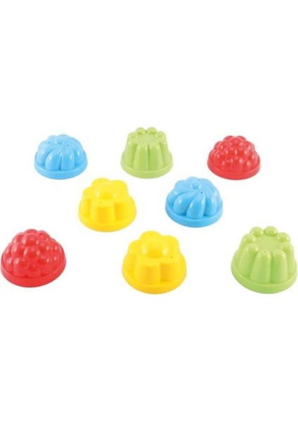 UltraNova 1+ Yaş Renkli Kum Kalıpları, 8'li, Eğlenceli ve Güzel Dekorasyon Seti