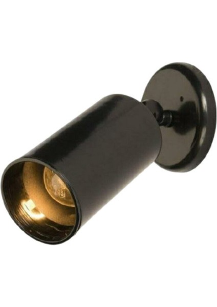 UltraNova Modern metal spot lamba, parlak siyah gövde, dahili ampul, şık ve kaliteli tasarım