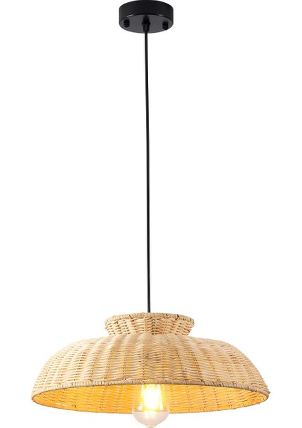 UltraNova Modern rattan oturma odası avizesi, 40x80 boyut, şık tasarım, tekli başlık