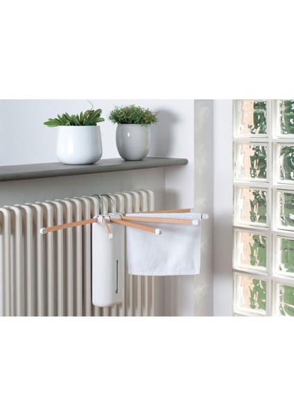 UltraNova Beyaz Ahşap 6'lı Duvara Monte Çamaşır Kurutmalık Seti fırsatları