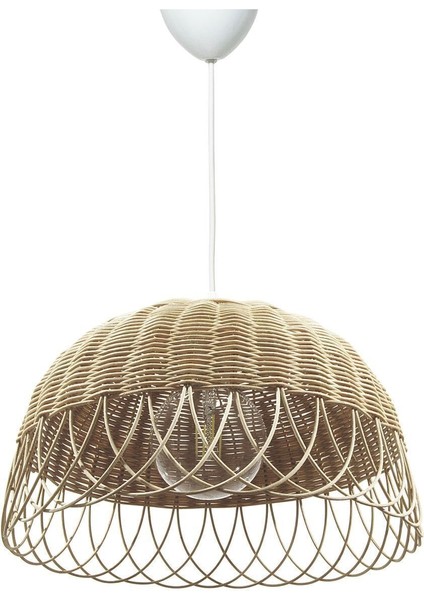 UltraNova Doğal renkli bambu ve rattan sarkıt avize, şık ve hafif tasarım, 30x20 ölçü. modelleri