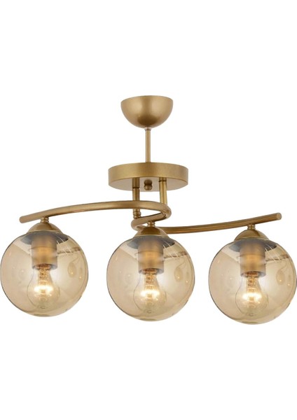 UltraNova Modern 3'lü Bal Camlı Avize, Metal, 30x60, Salon ve Yatak Odası Aydınlatması fiyatları