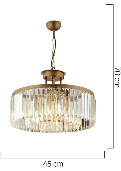 UltraNova Modern 8'li kristalli metal avize, şık ve parlak salon dekoru için ideal. fırsatları