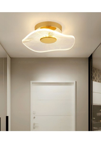 UltraNova Modern şık metal led avize, 21x21 cm, tek ampüllü, zarif ve parlak tasarım