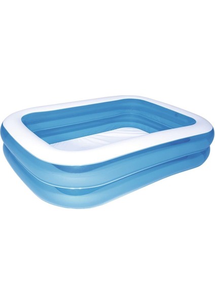 Büyük Aile Havuzu 211x132x46cm + Pompa, 2'li Paket, Dayanıklı ve Eğlenceli Yaz Keyfi