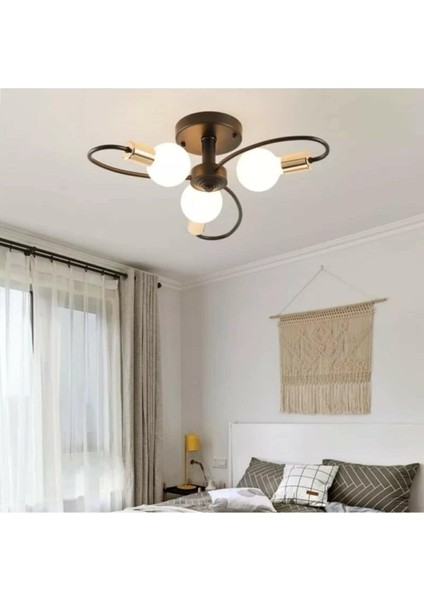 UltraNova Beyaz Cam Eskitme Kasa ve 3'lü Avize, 20x40 cm, Şık ve modern tasarım