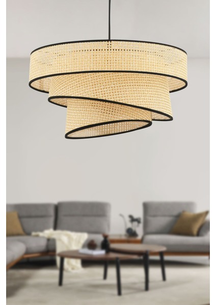 UltraNova Şık 3 Katlı Siyah Biyeli Pasta Sarkıt, Krem Materyal, Modern Tasarım fiyatları