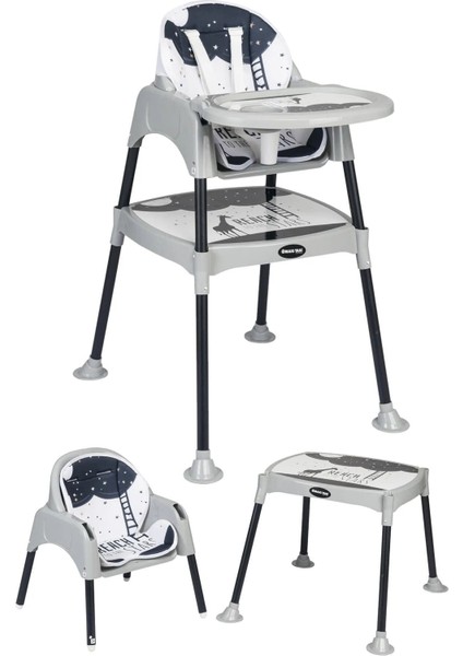 Feeding Yıldız Desenli 3in1 Mama Sandalyesi - Reach Star