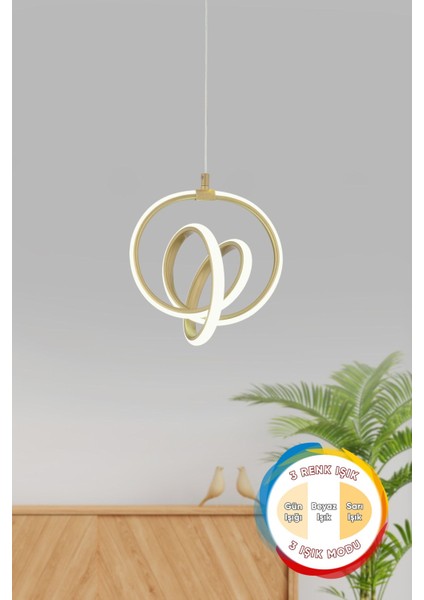 UltraNova 3 Renkli Işıklı Alüminyum Ledli Tavan Avizesi, Modern ve Şık Tasarım