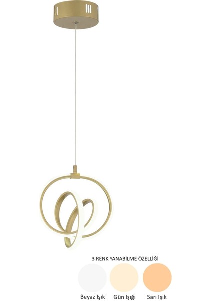 UltraNova 3 Renkli Işıklı Alüminyum Ledli Tavan Avizesi, Modern ve Şık Tasarım fiyatları