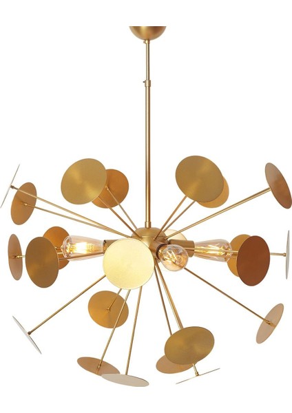 UltraNova Şık Sarı Metal Gövde Ledli Avize, Modern ve Zarif Tasarım fırsatları