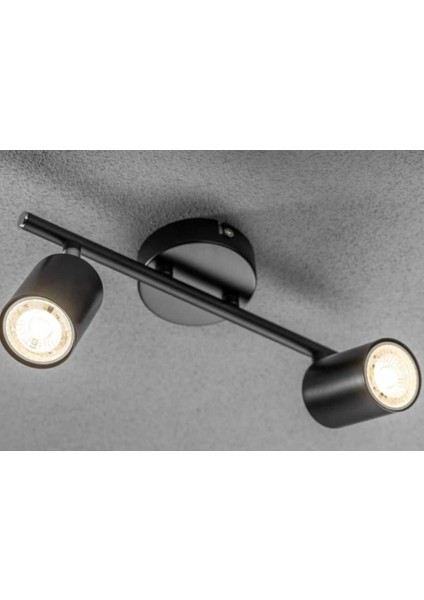 UltraNova Şık Siyah Metal Spot Aydınlatma, 20x60 cm, Enerji Tasarruflu LED Aplikasyon