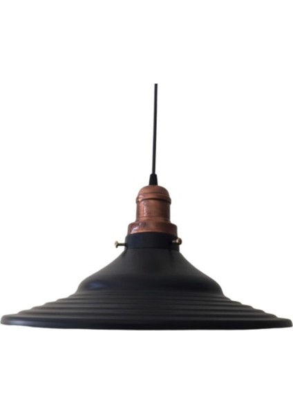 UltraNova Retro Siyah Metal Sarkıt, Modern Tasarım, 1 Ampüllü, Şık ve Şık Aydınlatma