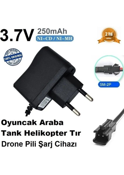 3.7V Oyuncak Araba Drone Helikopter Yat Tank Pili Şarj Cihazı