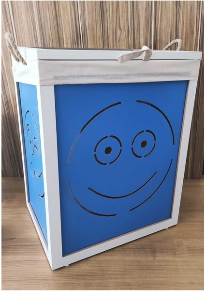 UltraNova Mavi Ahşap Çamaşır ve Oyuncak Sepeti, Şık ve Fonksiyonel Ev Düzeni Aracı fiyatları