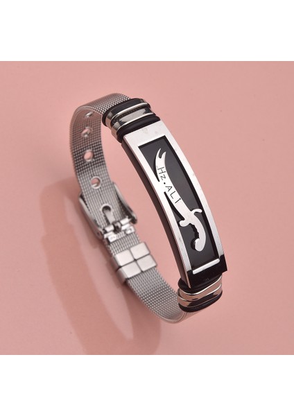 Zülfikar Kılıcı Çelik Kordon Bileklik Erkek Kadın Takı Aksesuar