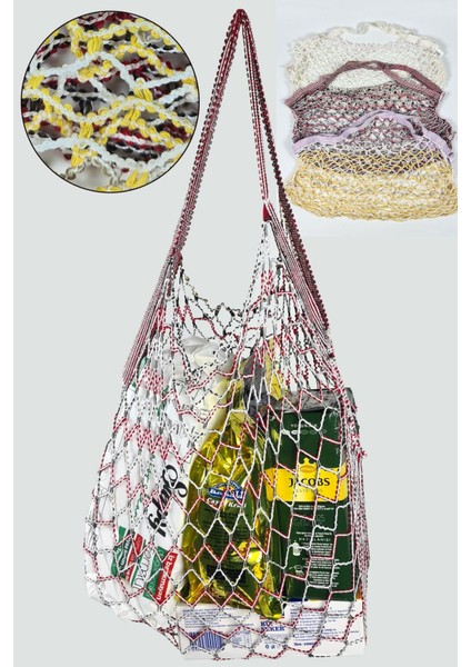 UltraNova Renkli Filesi Market Filesi 35x30cm Siyah, şık ve kullanışlı alışveriş çantası
