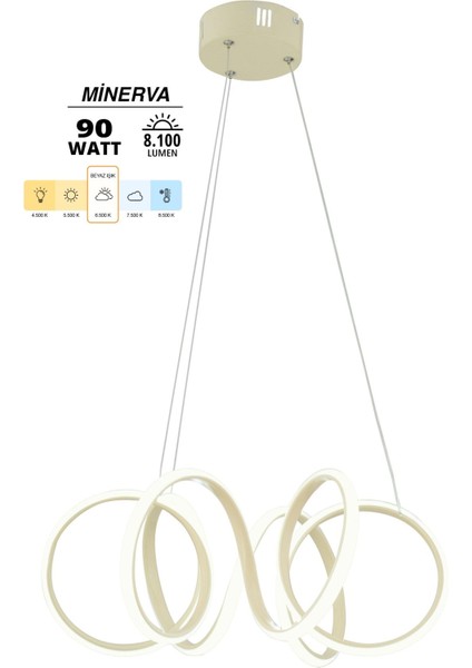 UltraNova Modern beyaz sarkıt avize, LED ışık, alüminyum, 70x35 cm, 6 ampüllü fiyatları