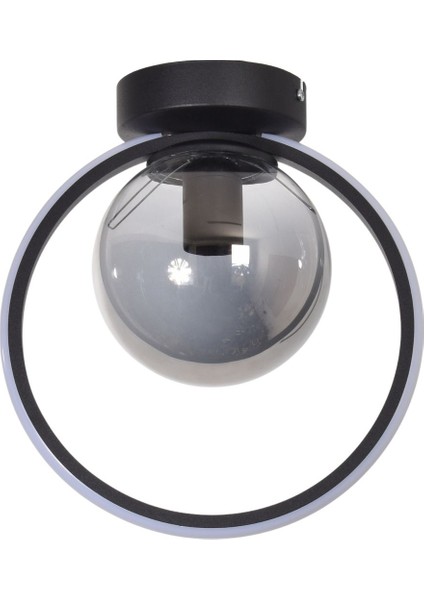 UltraNova Modern Hol ve Çocuk Odası LED Avize, Siyah Füme, Alüminyum, 2 Başlık
