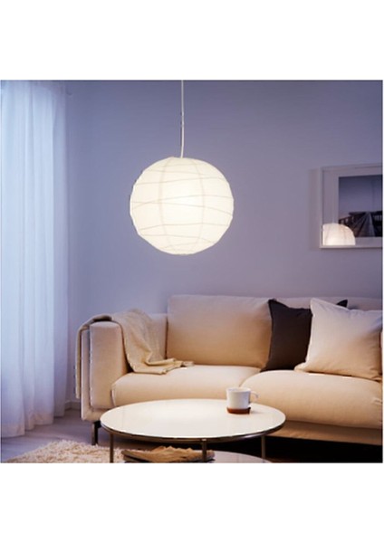 UltraNova Regolit Kağıt Japon Feneri Sarkıt Lamba 45 cm, Çelik, 4 Başlık, 34x48 Boyut