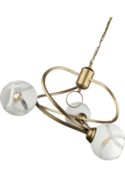 UltraNova Modern 3'lü avize, metal materyal, şık tasarım, 1 ampül başlığı, Kırıkhan bölgesi fırsatları