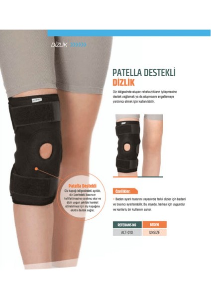 UltraNova Patella Destekli Dizlik, Standart Beden ve Yön, Aktif Kullanım İçin Uygundur fiyatları